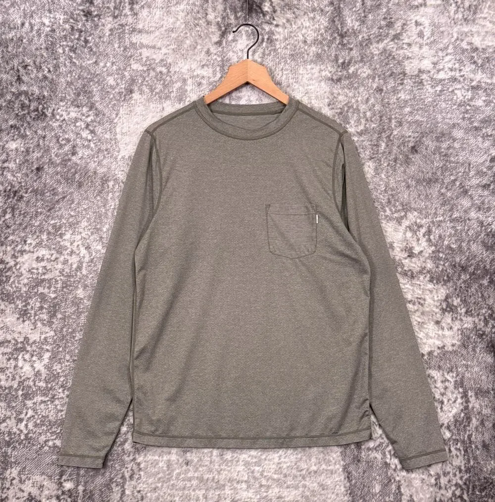 Vuori Shirt Medium Mens Tradewind Performance Long Sleeve Green